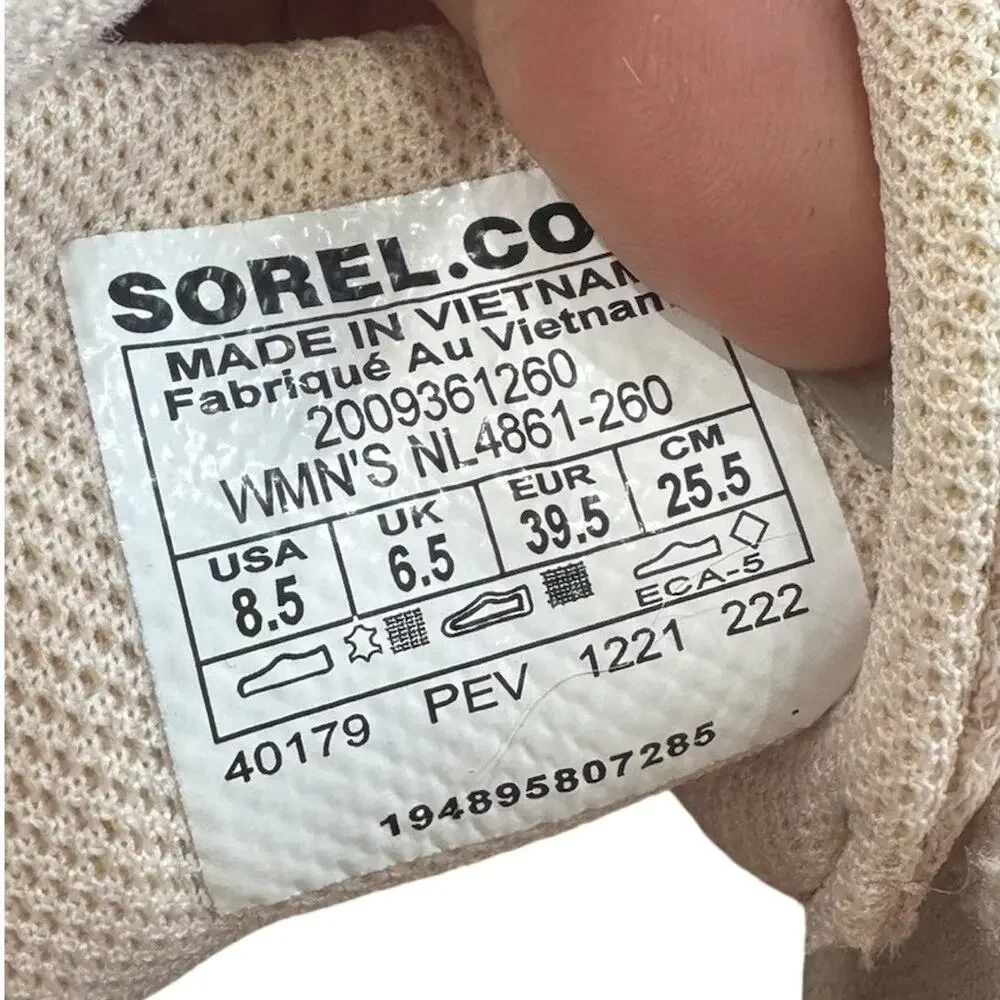 Sorel Out N About III Mid Sneakers NL4861 Pink White Waterproof Boots Women 8.5